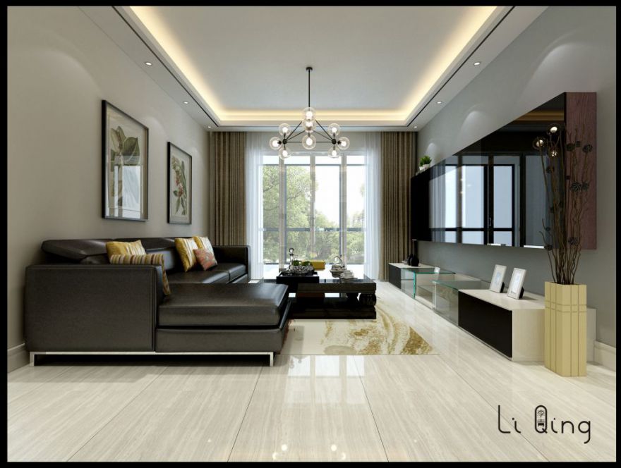 信陽裝修案例建業(yè)壹號(hào)城邦 后現(xiàn)代風(fēng)格 120㎡